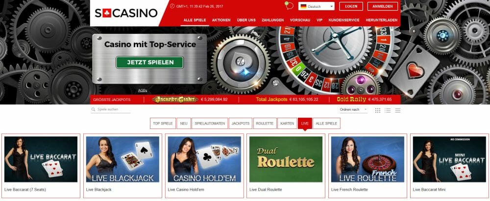 Swiss Casino - Schweizer Live Casino 2019