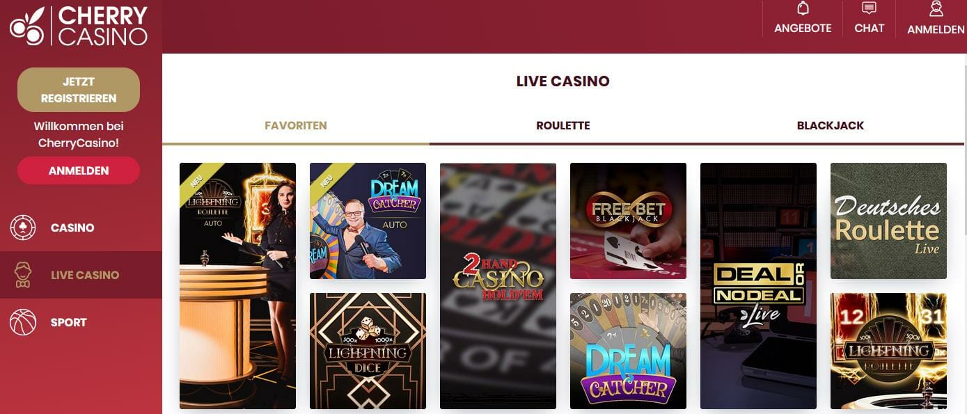 Cherry Live Casino Startseite