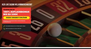 Rizk Vorschau Livecasino Bonus