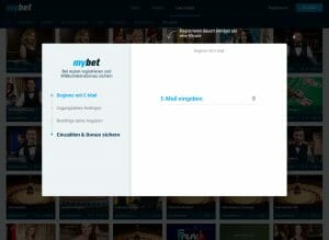 MyBet Livecasino Anmeldung